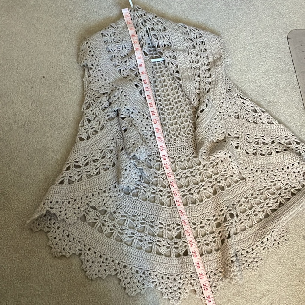 Anthropologie crochet sweater vest boho - Picture 7 of 9